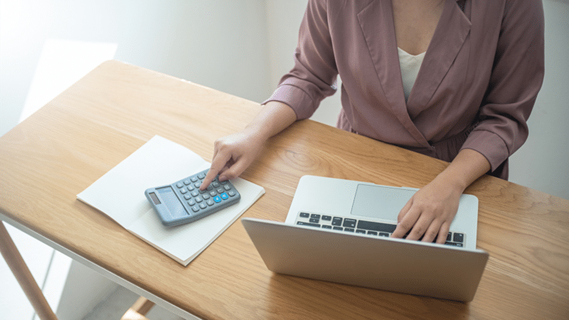 calculator desk