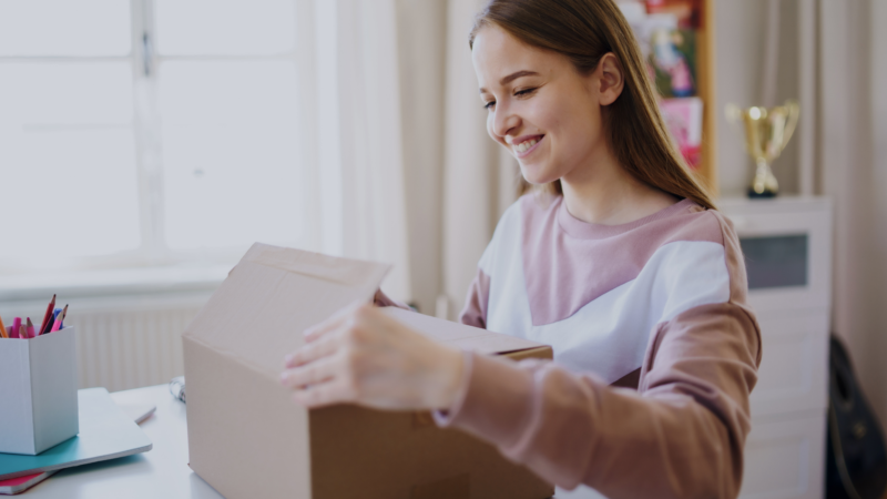 woman parcel