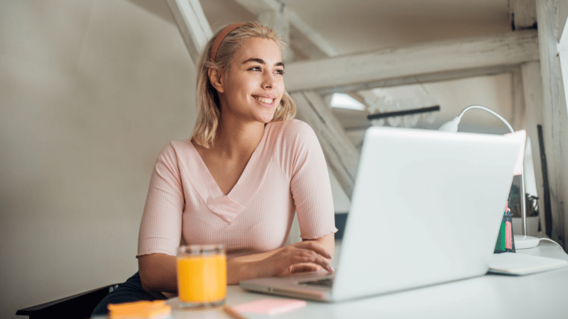 woman computer